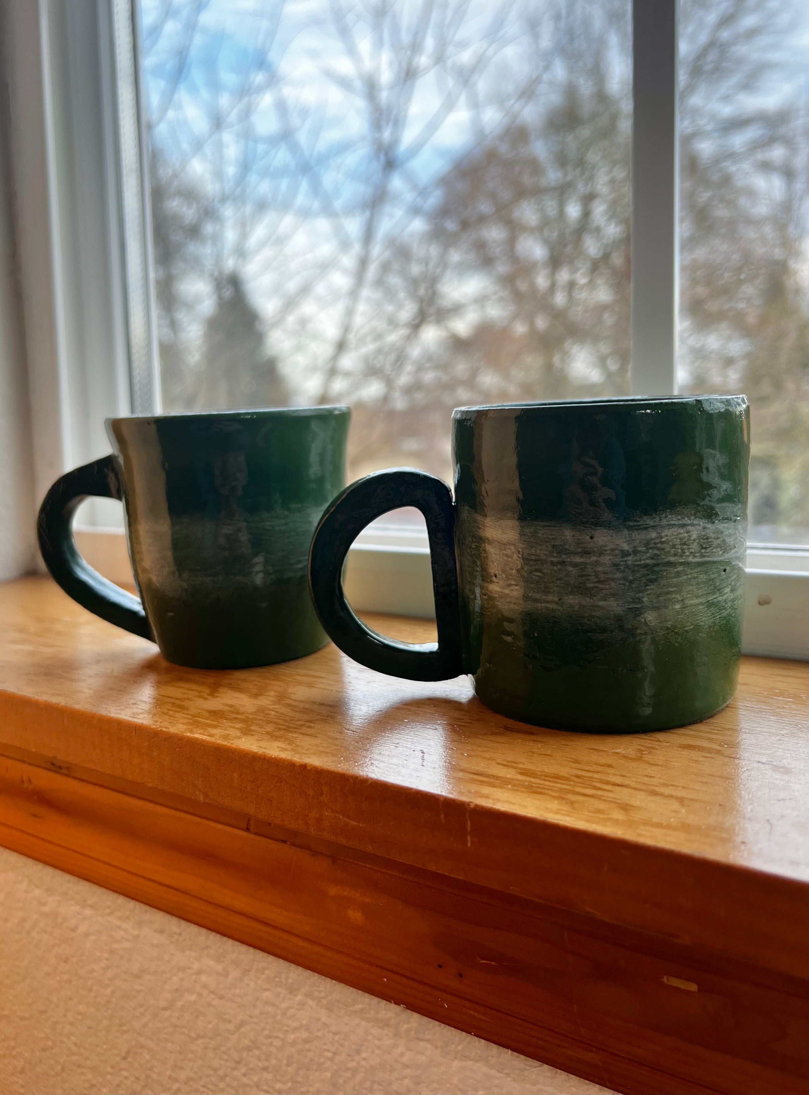 Green Mug Set of 2